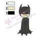 Chibi Batman Embroidery Design 02